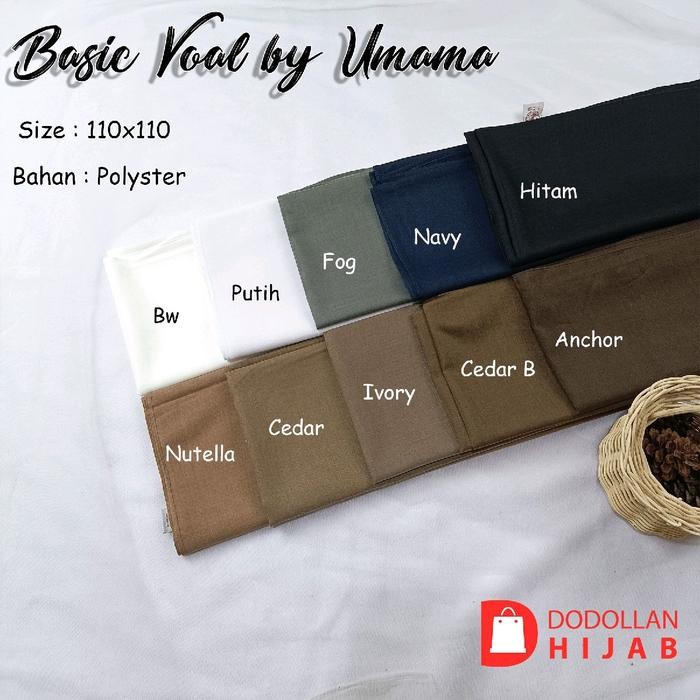 Top Hijab Segiempat Voal Premium Jilbab Segiempat Basic Voal Umama Jilbab Voal Polos Nyaman Simple