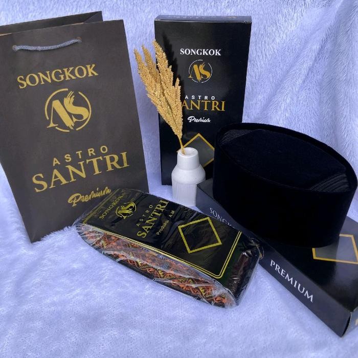 SIAPKIRIM songkok peci kopiah tanpa kertas SANTRI ac songkok hitam songkok nasional songkok anak