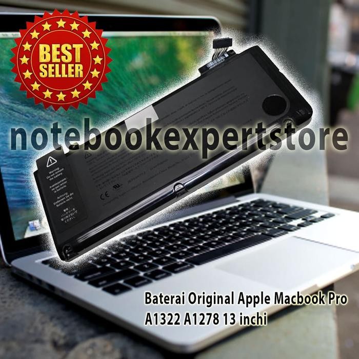 Baterai Laptop GENUINE ORIGINAL Apple Macbook Pro 13" Inch A1322 A1278