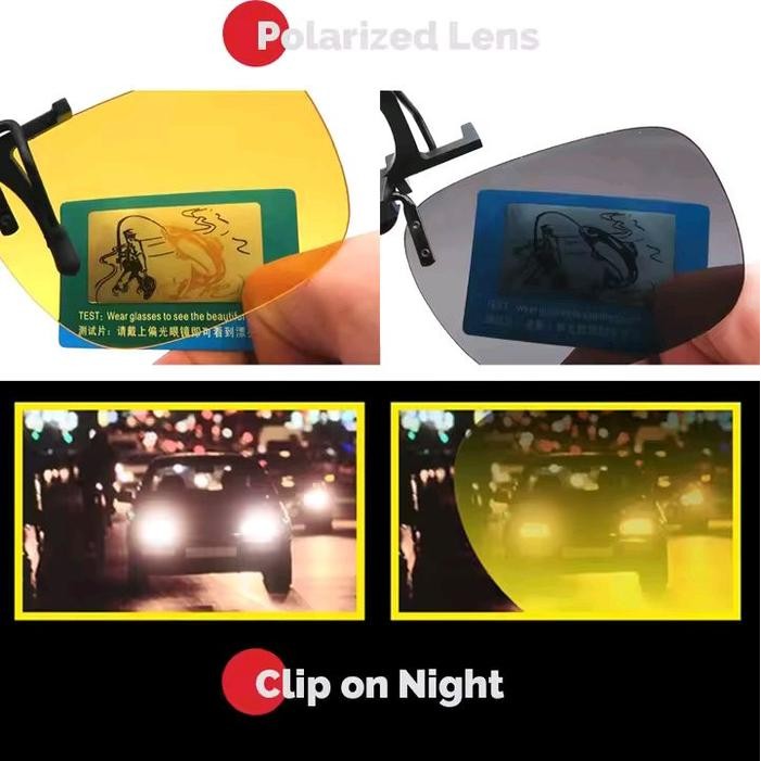 READY Kacamata Clip on/Klip on Jepit Kacamata Minus Lensa Polarized Flip up Sunglasses Eyewear G00D