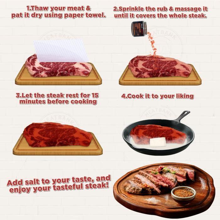BumbuBUU- Meatbank Steak Rub Seasoning Beef Meat Spices Bumbu Racik Bubuk Masak