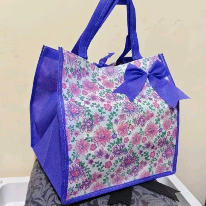 BelanjaHemARt- Tas Hajatan Spundbon Pita Printing Vintage Tebal Ukuran 22 X 22.Tas Hajatan Murah/Tas