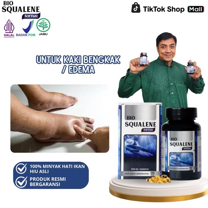 qja4- Bio Squalene Softgel - Untuk Kaki Bengkak Karena Gula Darah Tinggi / Diabetes, Kaki