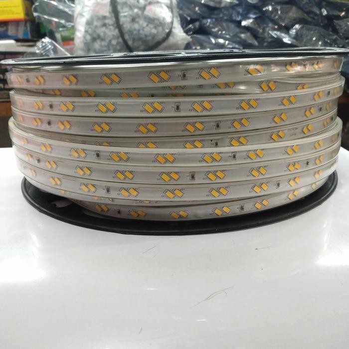 Lampu Selang Led Strip Outdoor 5730 2 Mata Led Ac 220V Warm White