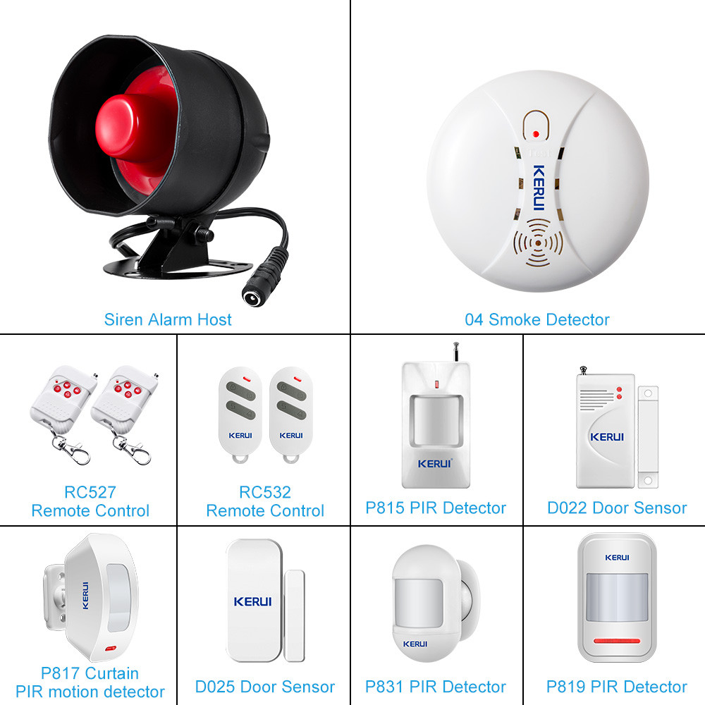 Kerui Wireless Local Speaker Horn Home Siren Alarm Burglar Security System Infrared Motion Detector