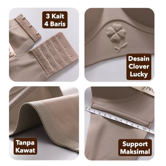 Aurora BH Wanita Lembut & Ringan Bra Tanpa Kawat Seamless, Tidak Meninggalkan Bekas S-XL-2401