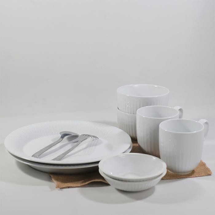 Paket Dinner Set Kr 8Pcs Putih By Indo Keramik / Dinner Set Keramik