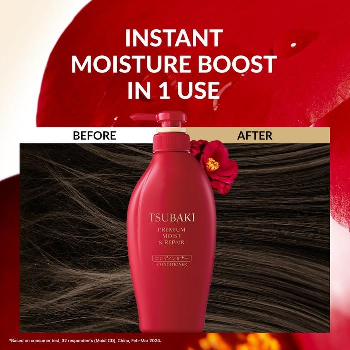qdsi- Tsubaki Premium Moist & Repair Shampoo 450Ml - Sampo