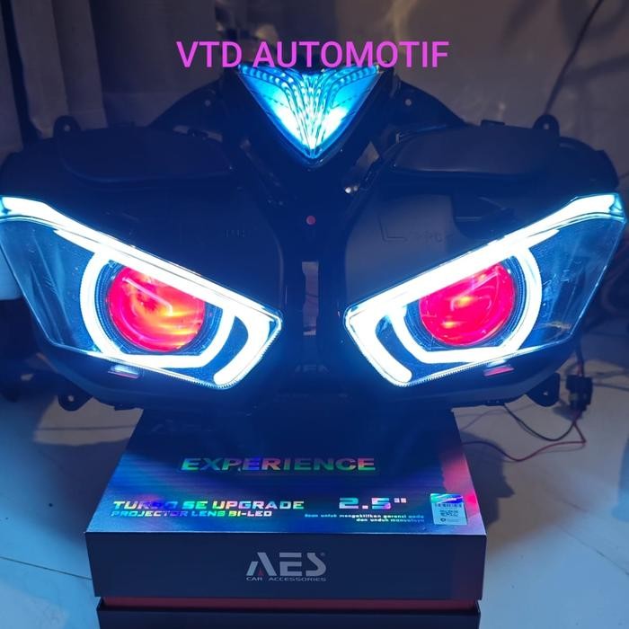 Biled Turbo Se AES Motor Yamaha R25 Paket Headlamp Reflektor R25 PNP