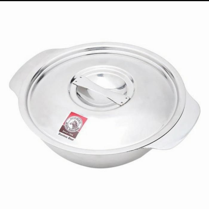 MANGKOK ZEBRA 16 CM STAINLESS STEEL PLUS TUTUP 123016 - SOUP BOWL