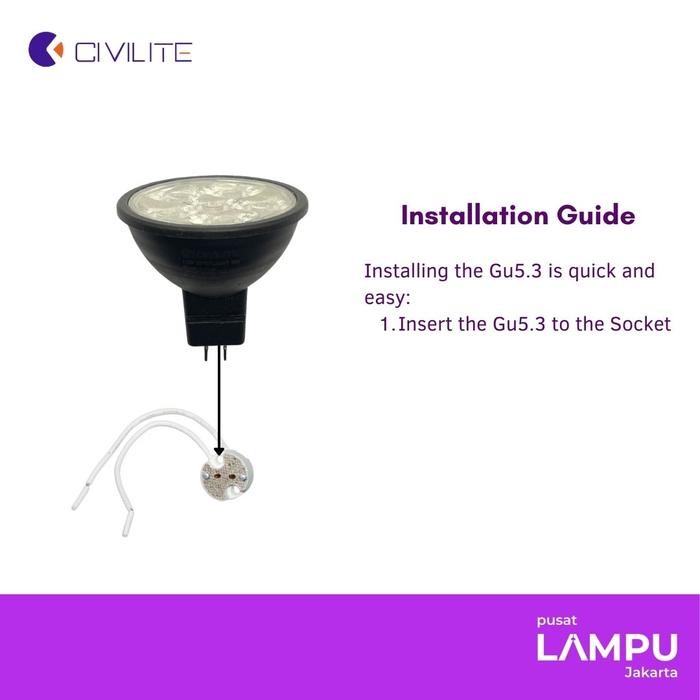 al42- Civilite Mr16 Black Series Smd 6Watt 220Volt
