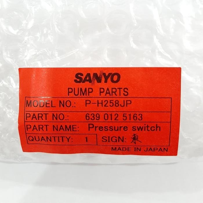 Pressure Switch Pompa Air Sanyo 250watt PH258JP made in Japan