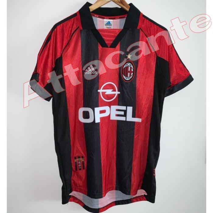 Baru Jersey Retro Millaann_ Home 1998/1999 + Nameset Maldini 3 /Custom +Pat