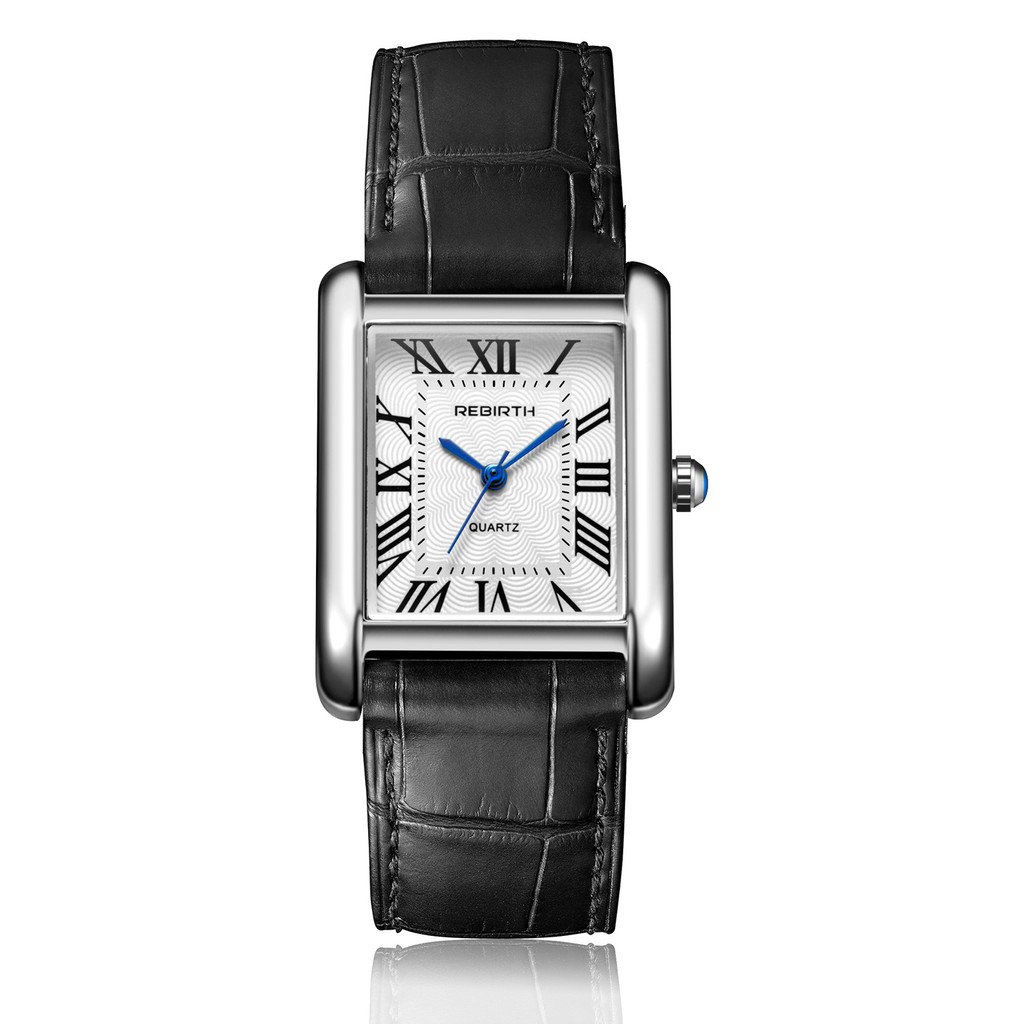 Rebirth 002 Roman Scale Black Elegant Mini Light Women's Leisure Watch Top Brand Quartz Movement