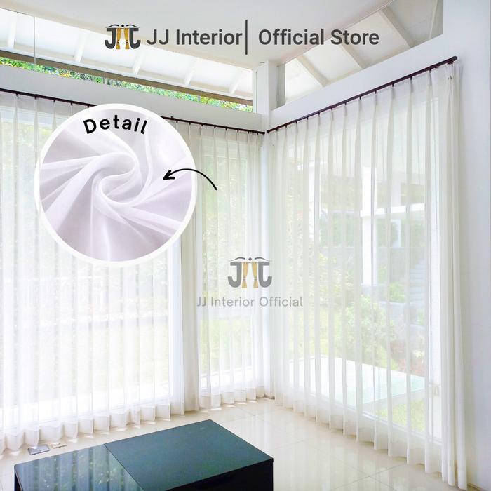 Terlaris Vitrase Minimalis Kain Transparan Gorden Transparan Aksesoris Pelapis Gorden - Voile Polos