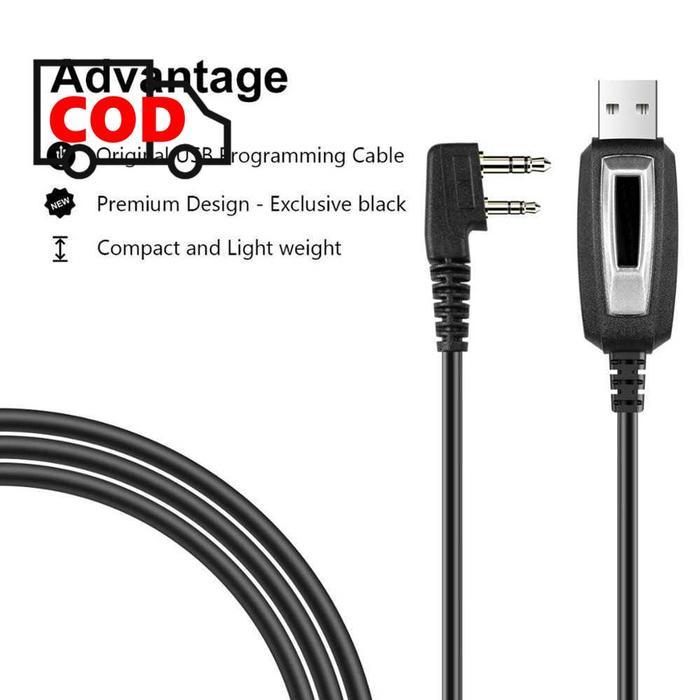 KABEL DATA PROGRAM HT WALKIE TALKIE USB KONEKTOR DAN CD DRIVER UNTUK BAOFENG POFUNG