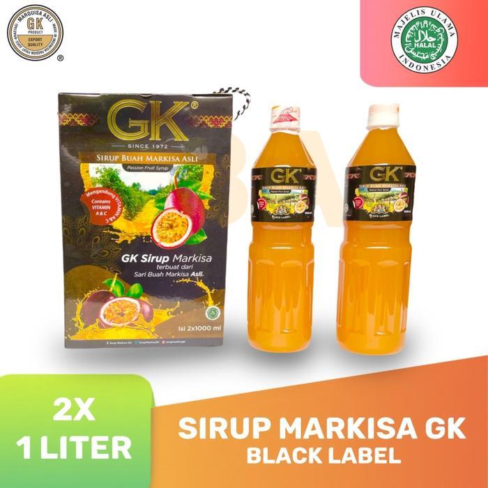 Sirup Markisa Asli Gk Black Label 2X1000Ml Terbaru 
