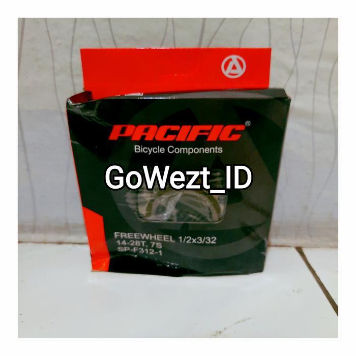 Freewheel 7 Susun Pacific 1/2" X 3/32" X 7 Speed High Quality Terbaru 