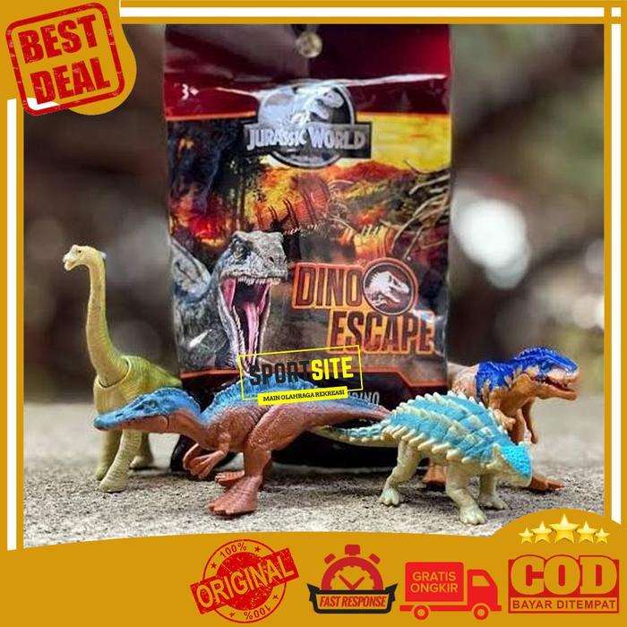 Jurassic World Dino Escape Mini Action Dino Figure Mainan Ori Mattel