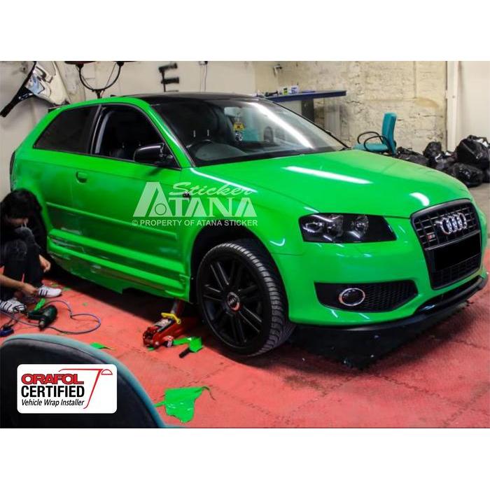Skotlet Hijau Glossy Oracal 651 Stiker Green Gloss Metalik Decal Mobil
