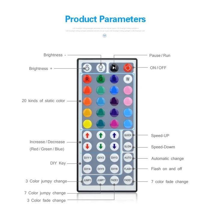 NEW Controller lampu Led Strip RGB 3528 2835 5050 REMOTE IR 22K