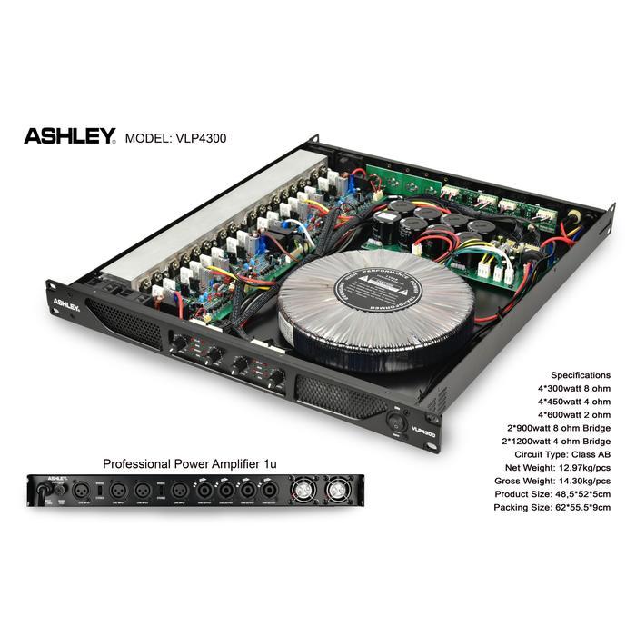 power amplifier 4 channel original ashley vlp 4300 power amplifier
