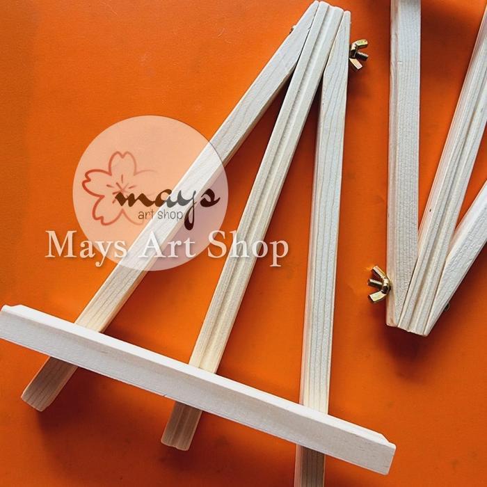 Mays Easel Kayu Lukis 18 x 24 cm / Stand Penyangga Kayu Sedang / Wooden Easel Canvas Frame Figura