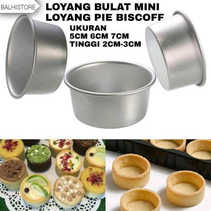 Cetakan Kue Bulat Kecil / Loyang Kue Cheesecake Mini Loyang Bulat Mini Aluminium