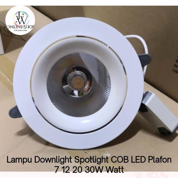 LAMPU DOWNLIGHT SPOTLIGHT COB LED PLAFON 7 12 20 30W WATT