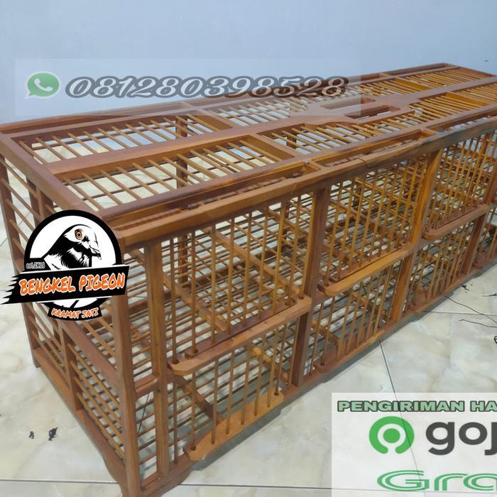Jayus - Dondang Dongdang Kandang Jemur Kayu Jati Merpati Jumbo Ukuran 4 Pasang