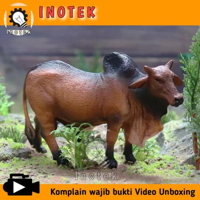 Ready Mainan Sapi Berpunuk Miniatur Sapi Hewan Kurban
