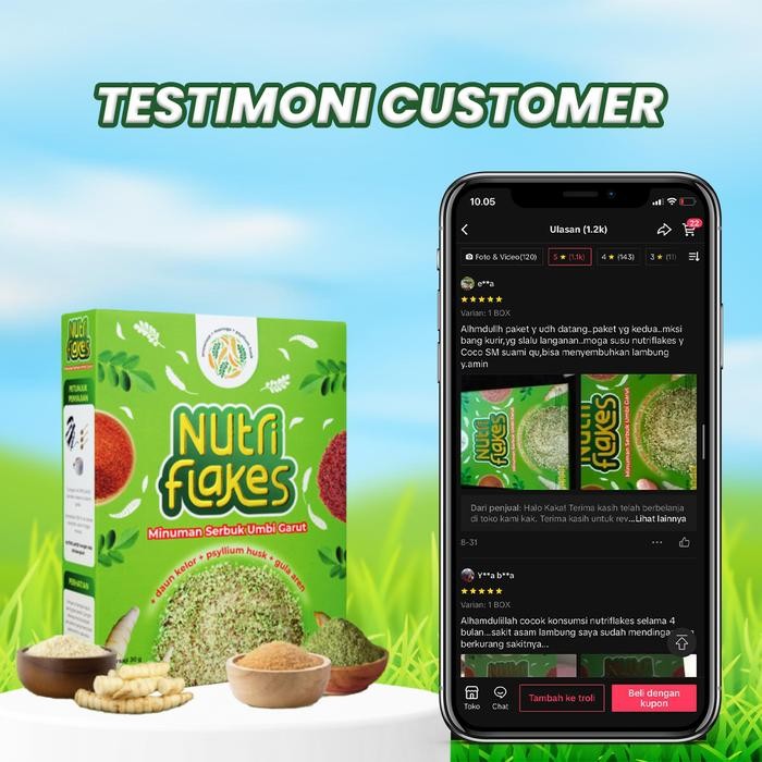 

Mamiseler45 - Sereal Umbi Garut Paket 2 Box X 280G - Granola Oatmeal Pati Umbi Garut, Baik Untuk