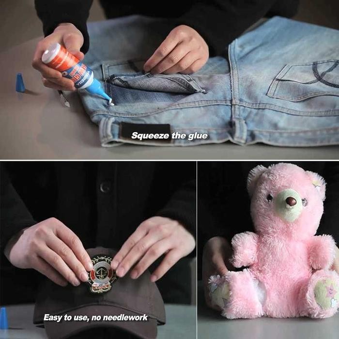 

LEM KAIN SEW GLUE LEM PEREKAT KAIN KULIT JEANS PAKAIAN SERBAGUNA SEW GLUE 60ML