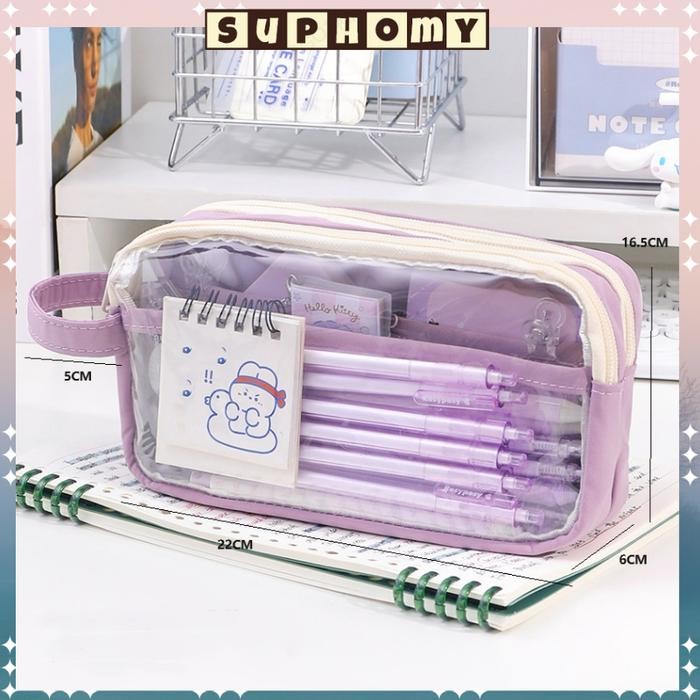 

kotak pensil aesthetic Tas PenaTempat Pencil Tas Pensil tempat alat tulis kapasitas besar Stationery