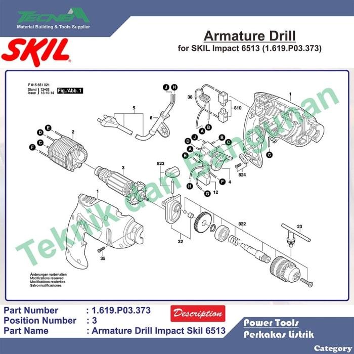 NEW Armature/Angker Bor Skil 6513 Original Part boksre 2869pq
