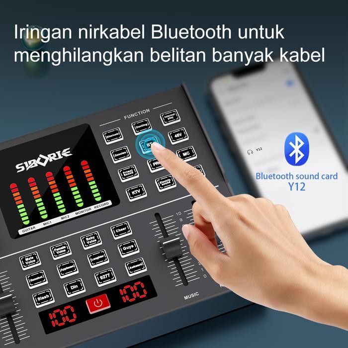 Afud Terang Jaya SiborieFree OtgY12 Soundcard +Otg-Iphone/Type C Kabel Konversi 100% Asli Dan Asli