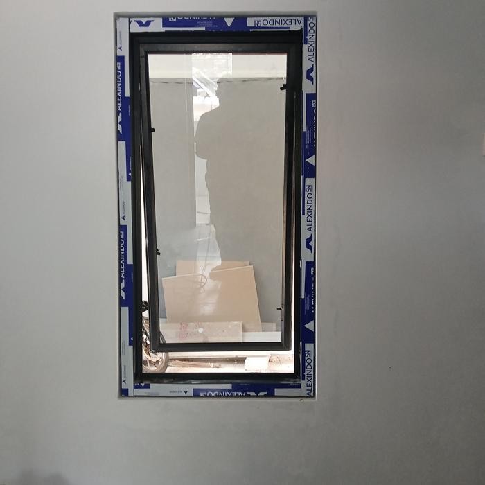 Jendela Alexindo Aluminium Kaca Ryben/Polos Uk T80 X L80