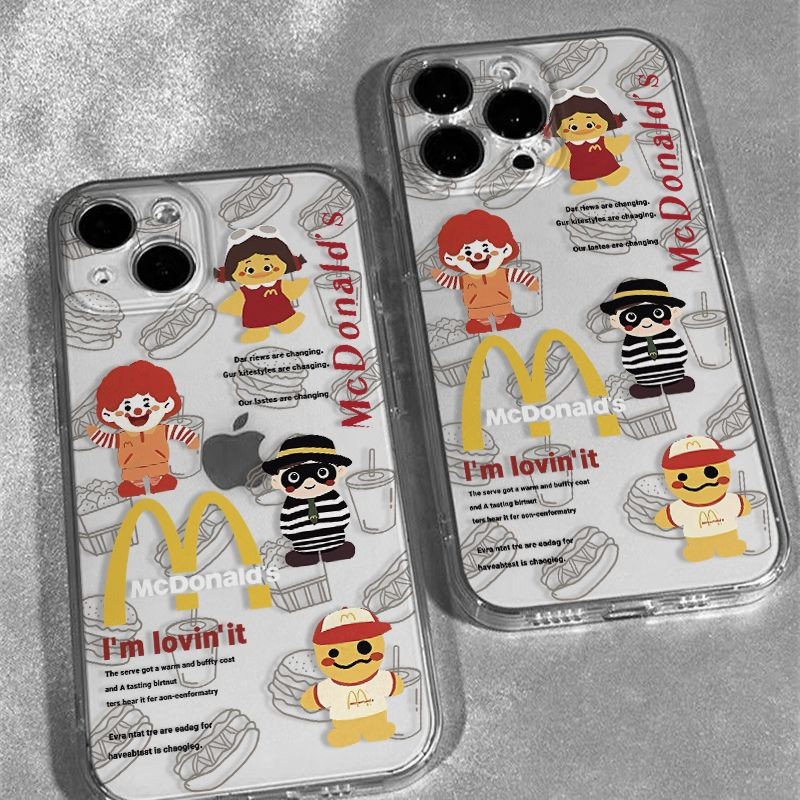 Lucu Anti Jamur Mcdonald'S Case Infinix Smart 9 Smart 10 Plus Note 50 Pro Hot 60I 7 Itel P55 4G 50 4