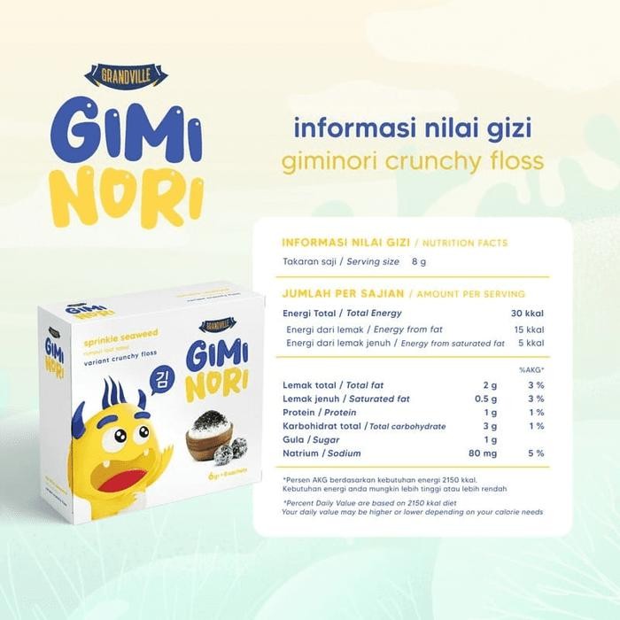 Grandville Gimi Nori Rumput Laut Tabur Floss Double Pack Food Non Msg