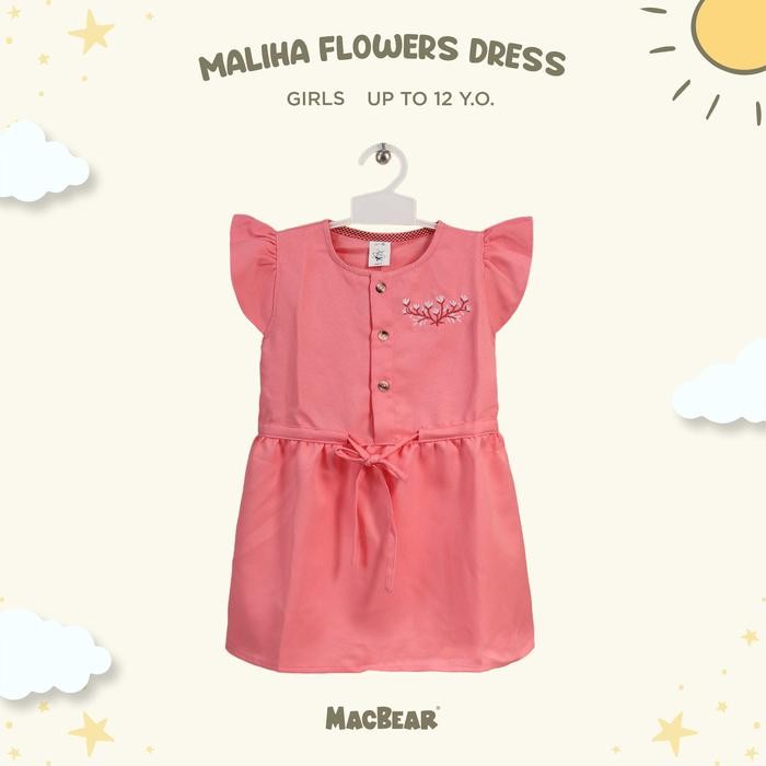 Sale Macbee Baju Anak Perempuan Dress Anak Princess C Maliha Flowers