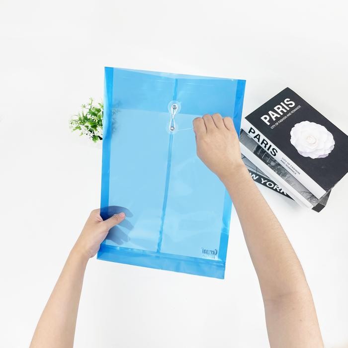 Topla Map Tali MT 1002 Tempat Dokumen Plastik Folio F5 Biru Hijau Kuning Merah Putih Stationery