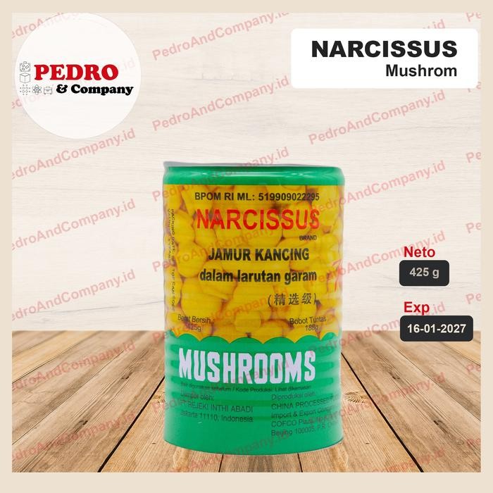 

Pilihan- Narcissus Mushroom Jamur Kancing 425 Gr - Dalam Larutan Garam