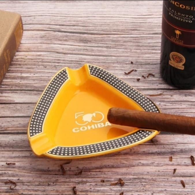 NEW PRODUK ASBAK CERUTU COHIBA CIGAR ASHTRAY KERAMIK HELLO COFFE