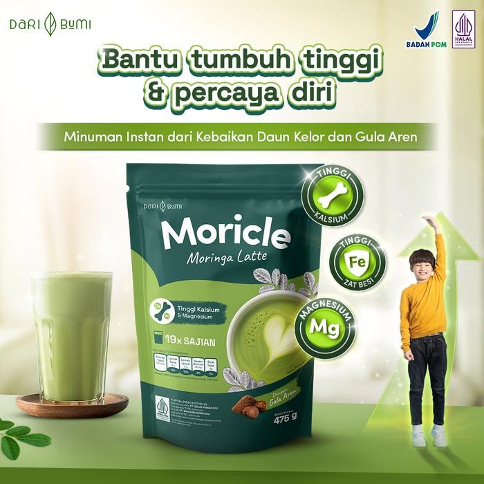 

Dari Bumi Moricle Moringa Latte 475 Gram Minuman Bubuk Daun Kelor Manis & Creamy Drink x BM FARM