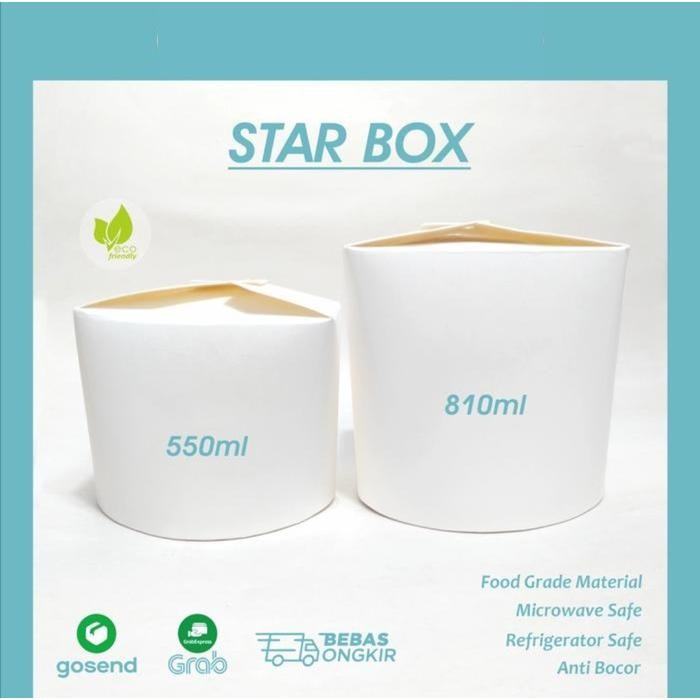 Terbaik Food Pail Mangkok Noodle Box Rice Bowl Mangkok Nasi Box Mie Star Box 100% Ori