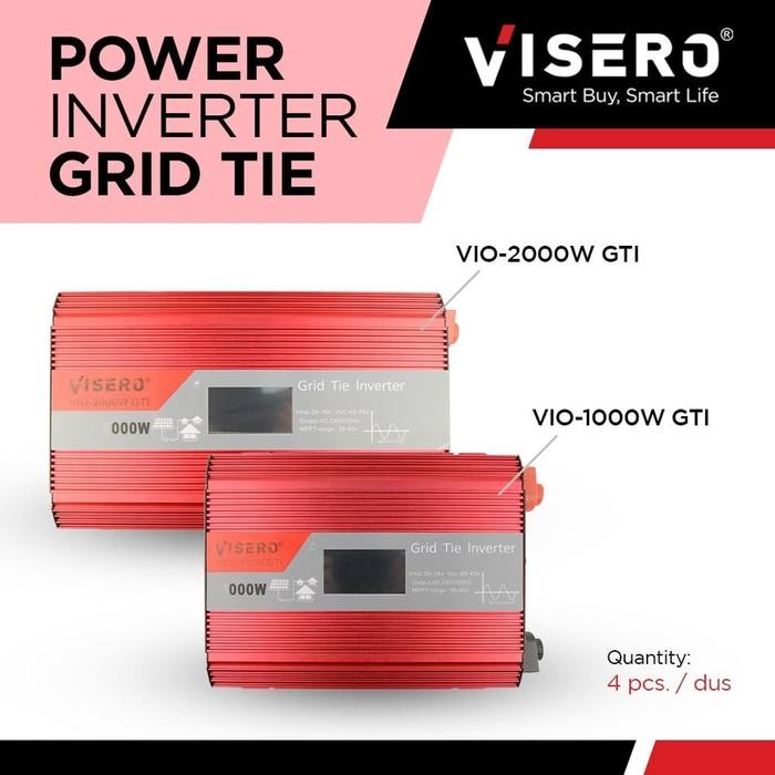 POWER INVERTER VISERO GRID TIE WITH LCD DISPLAY 2000W (VIO-2000W GTI) BERKUALITAS