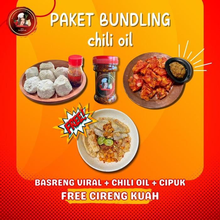 

New PAKET BUNDLING CHILI OIL+BASRENG VIRAL+CIPUK FREE CIRENG KUAH