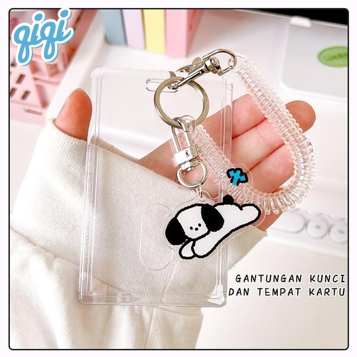 

New Tempat kartu ID akrilik transparan / tempat kartu ID kerja/casing id card bening/dengan