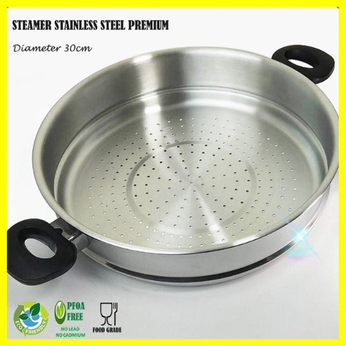 Moegen Germany Wok Pan Moegen Panci Wajan Moegen Steamer 30Cm Marble Coating Wajan Dengan Kukusan /