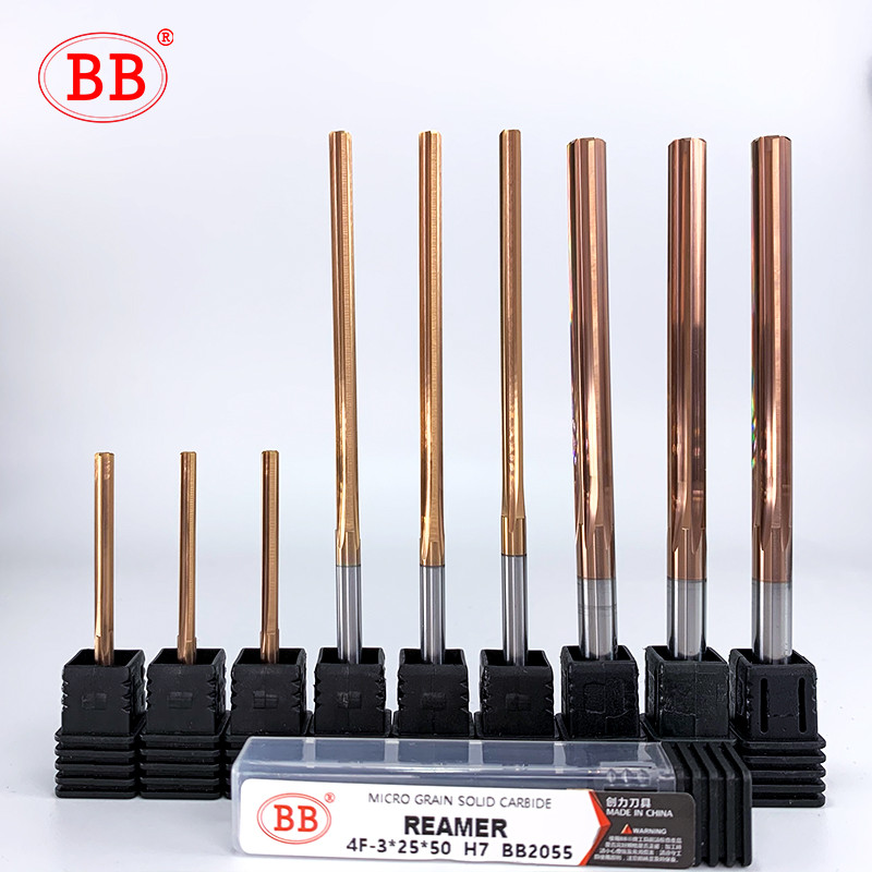 BB 1mm-20mm Carbide Machine Reamer Coated Spiral Straight Flute H7